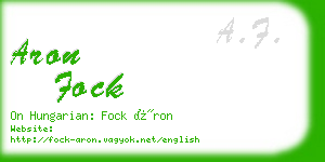 aron fock business card